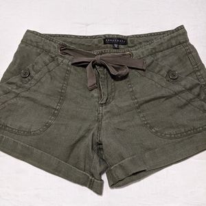 SANCTUARY khaki green linen shorts SIZE 26